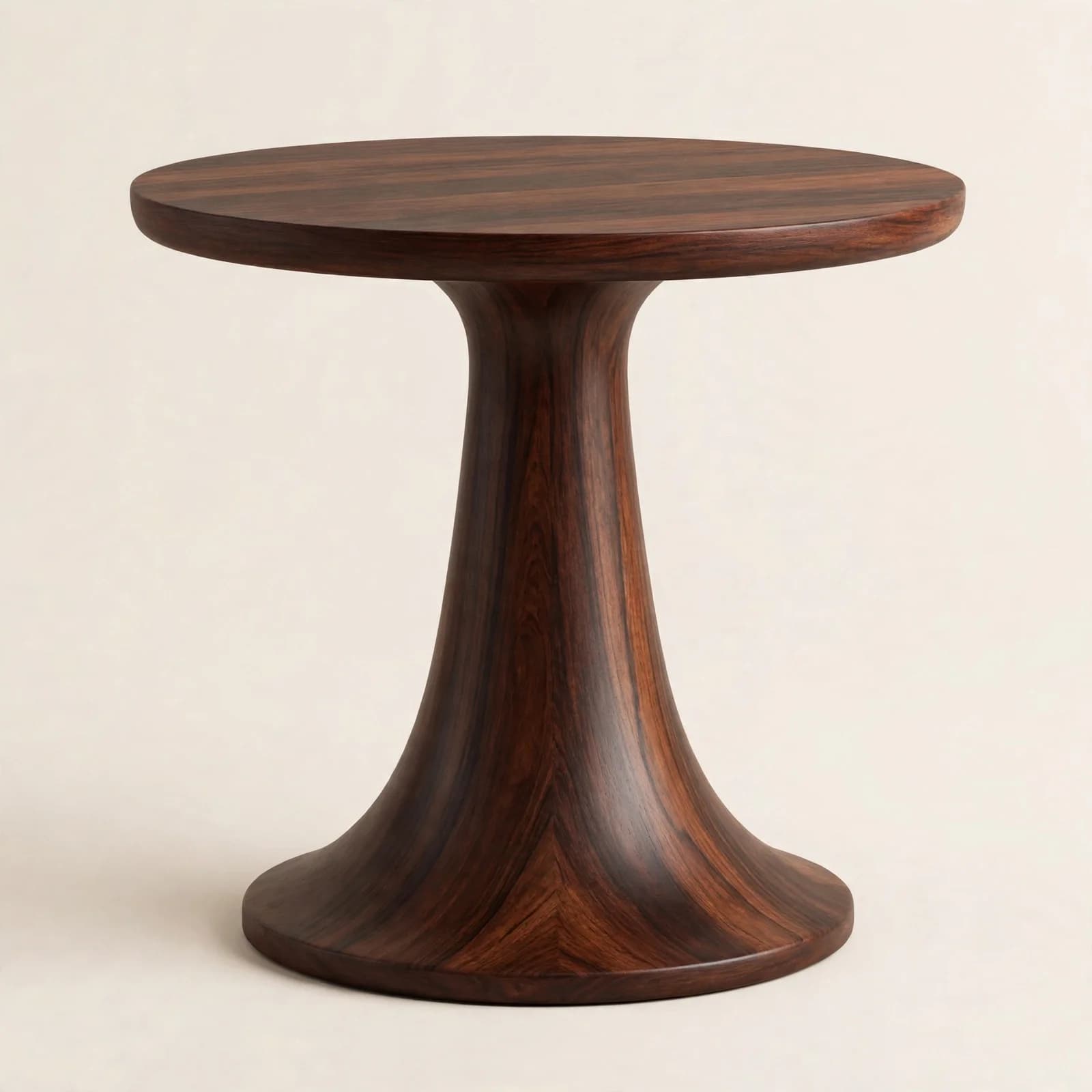 Pedestal Modern Sheesham Wood Side Table