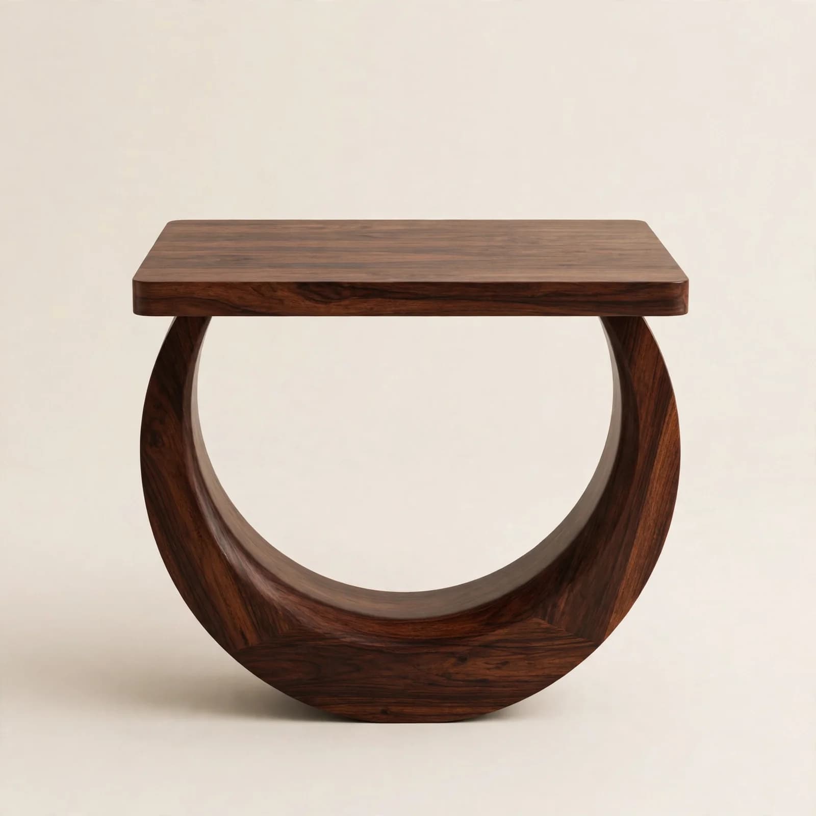 Arc Modern Sheesham Wood Side Table