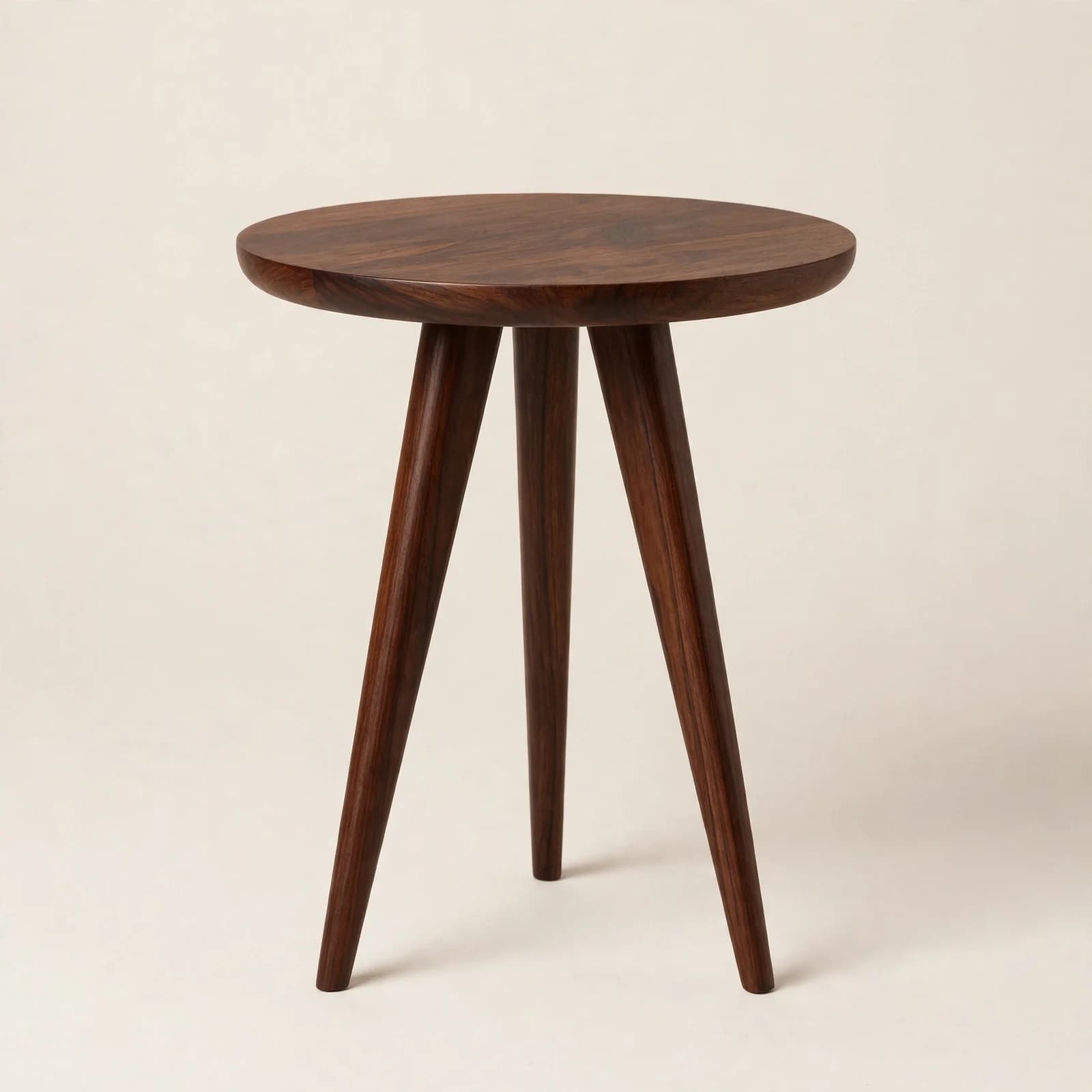 Tripod Modern Sheesham Wood Side Table