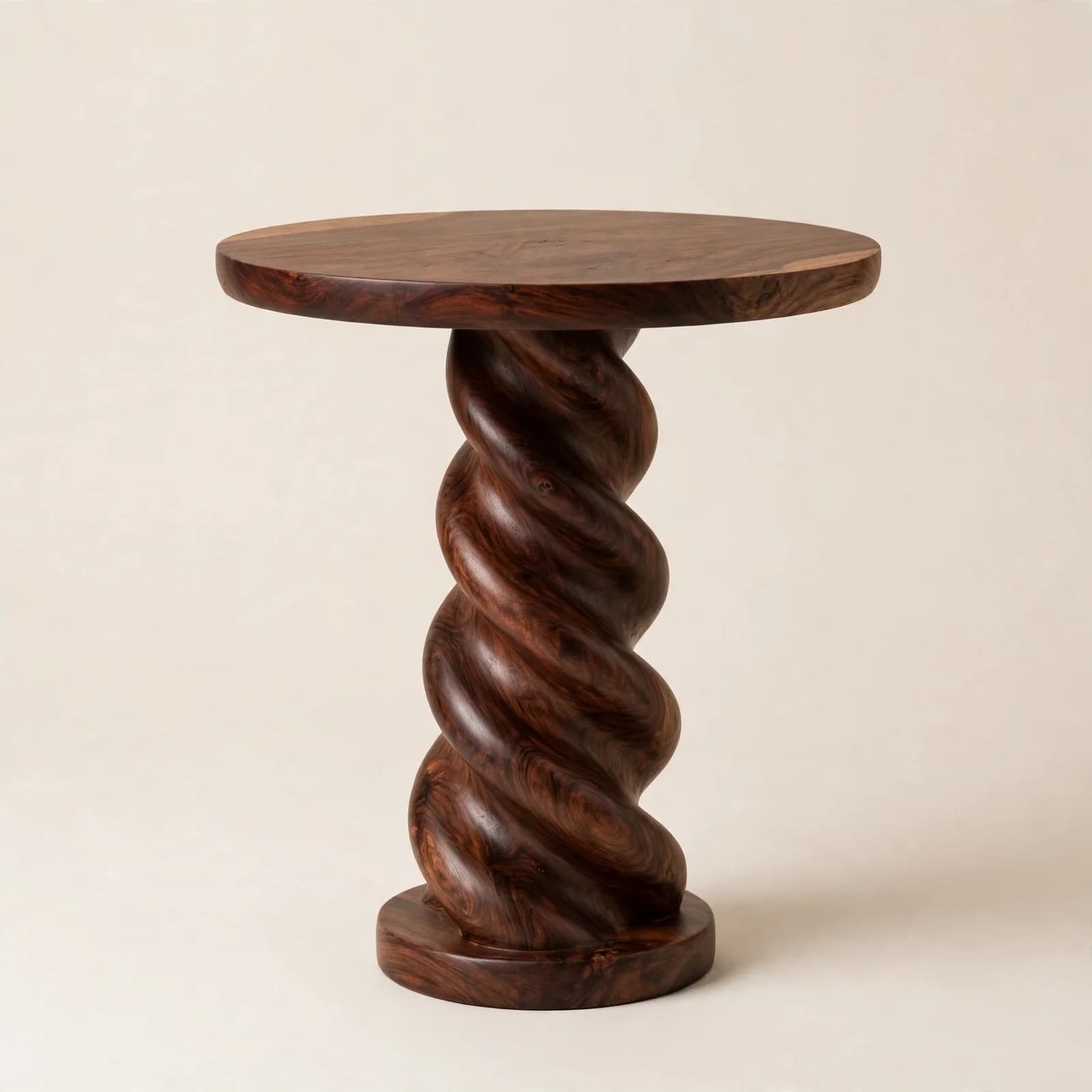 Sculpt Modern Sheesham Wood Side Table