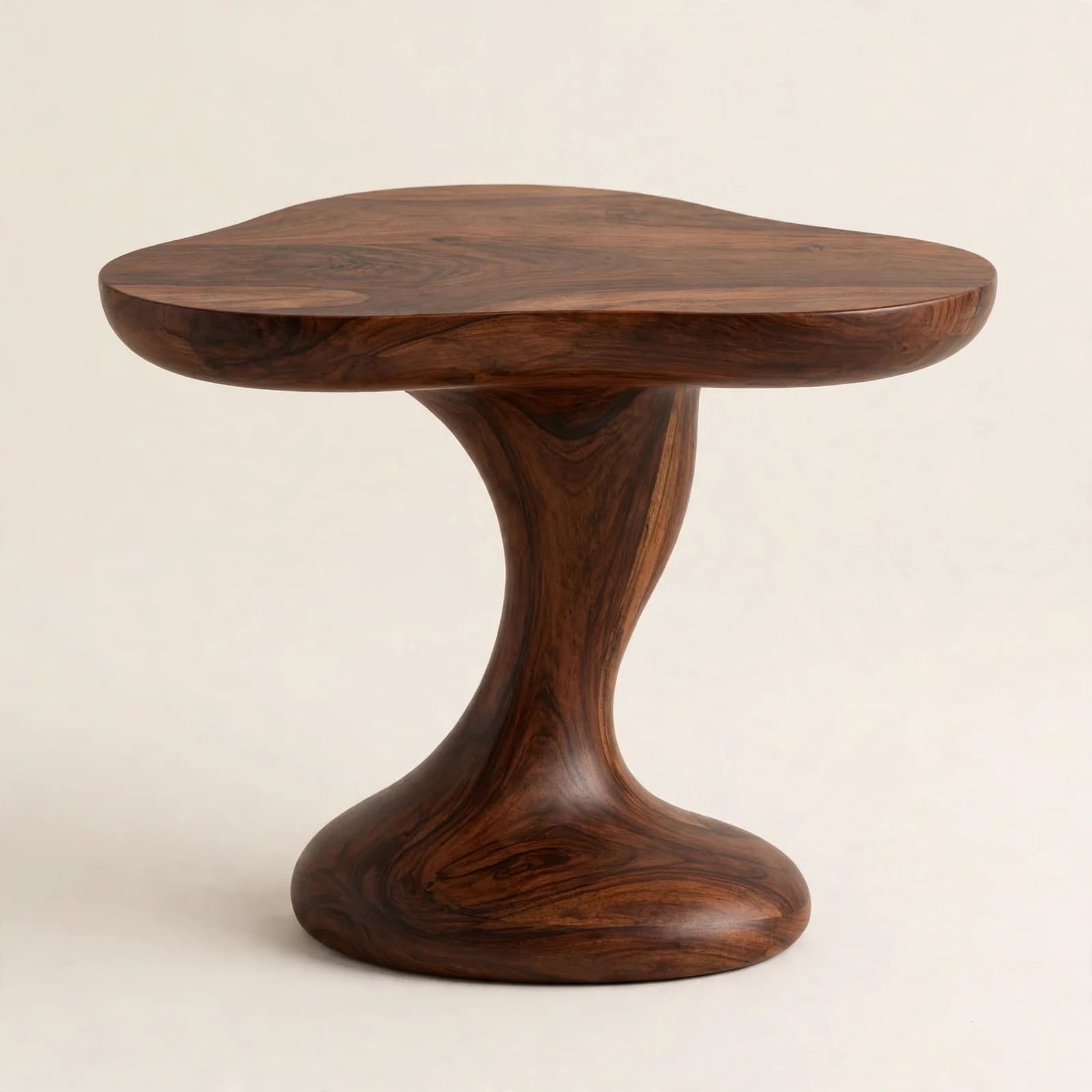 Organic Modern Sheesham Wood Side Table