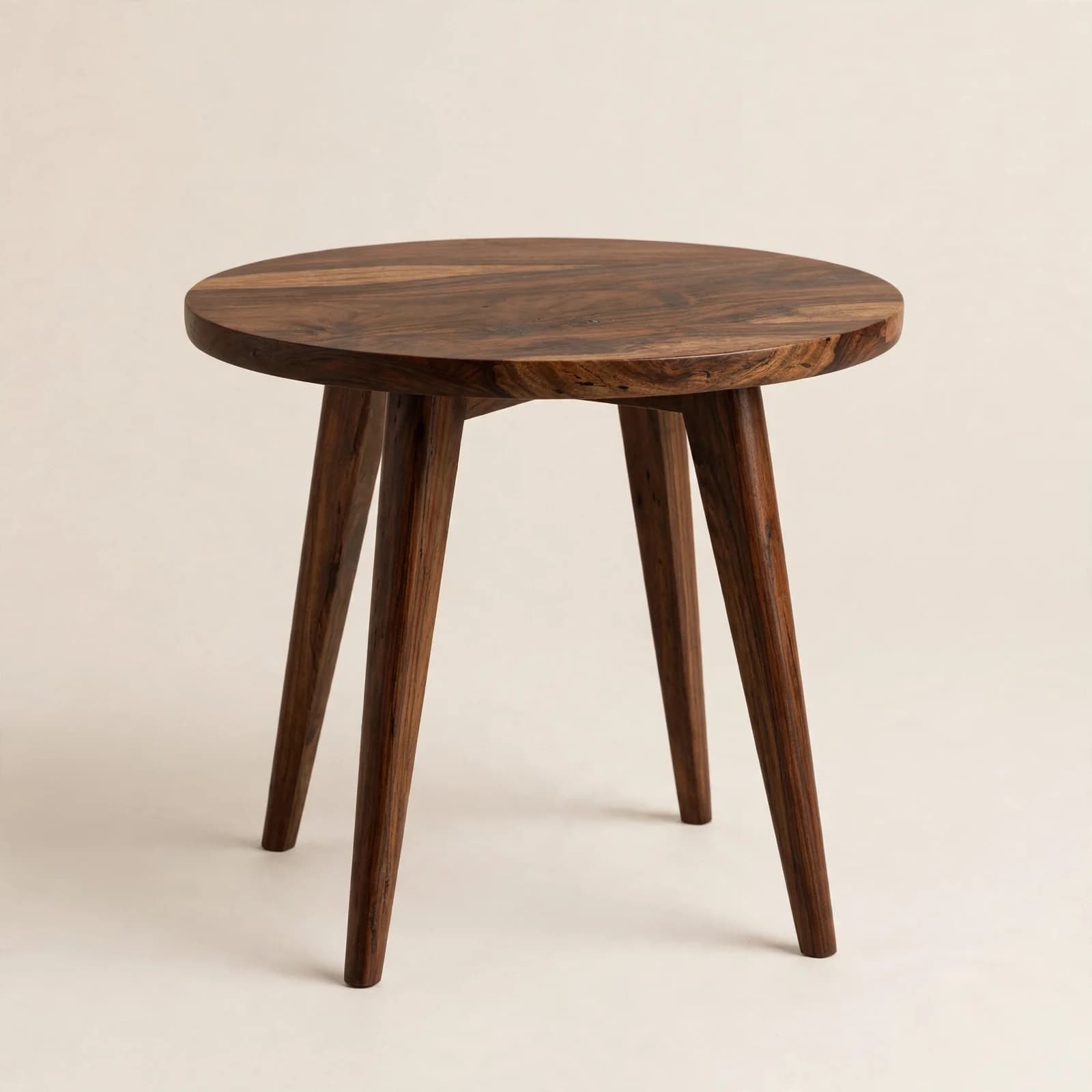 Moon Modern Sheesham Wood Side Table