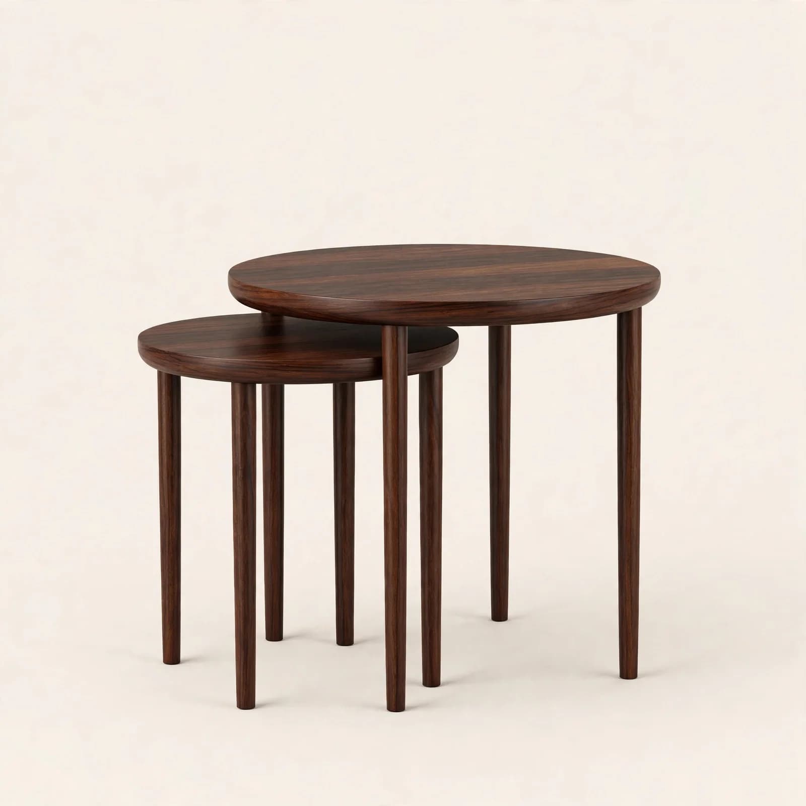 Nesting Modern Sheesham Wood Side Table