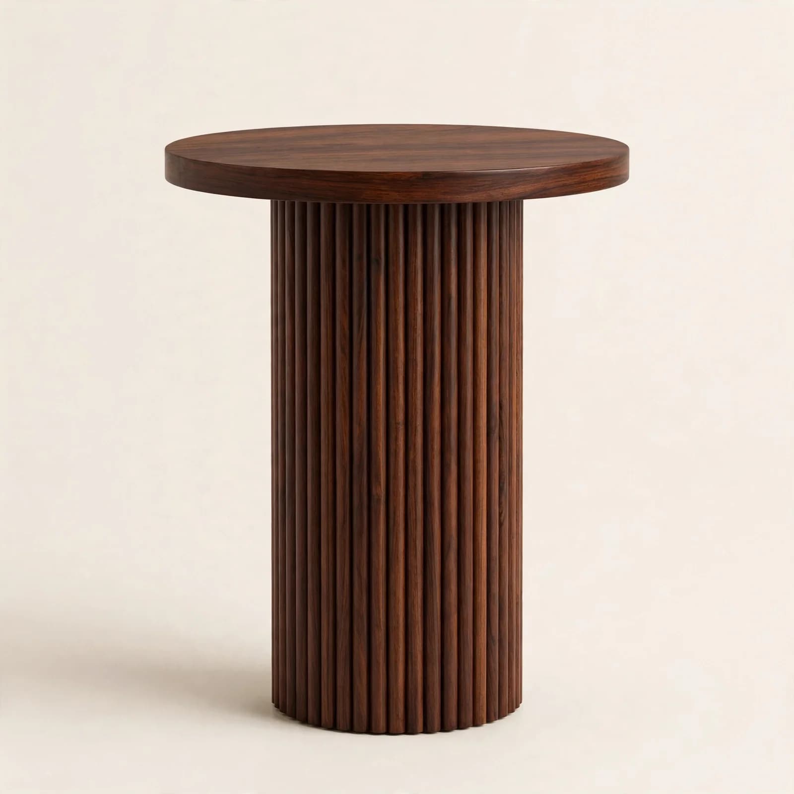 Column Modern Sheesham Wood Side Table