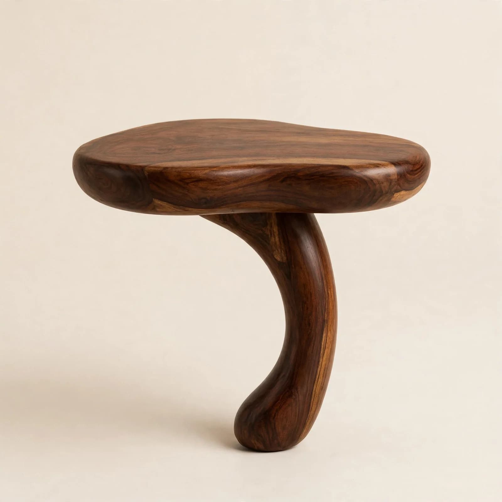 Pebble Modern Sheesham Wood Side Table