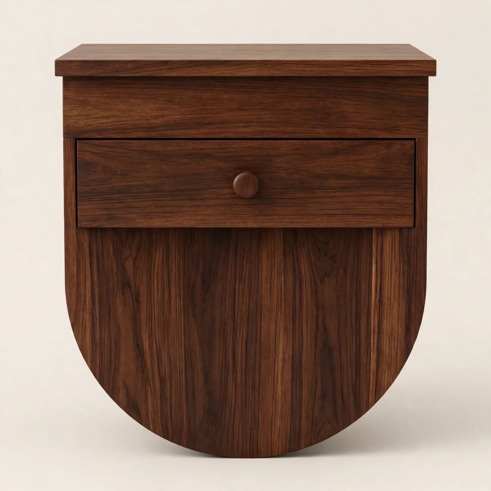 Arc Modern Sheesham Wood Side Table with Drawers