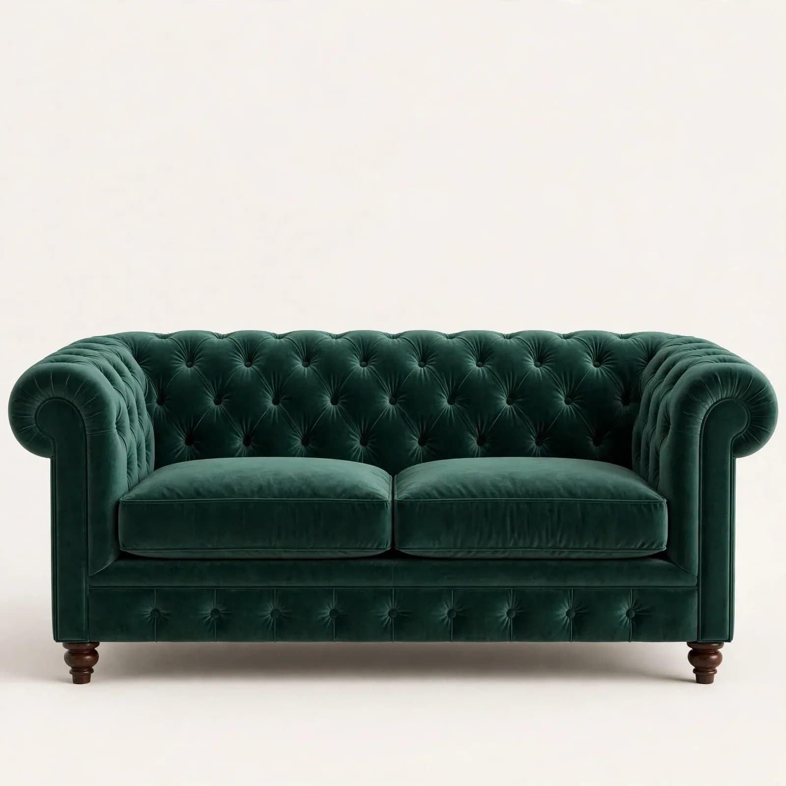 Chesterfield Classic Sheesham Wood 2 Seater Sofa