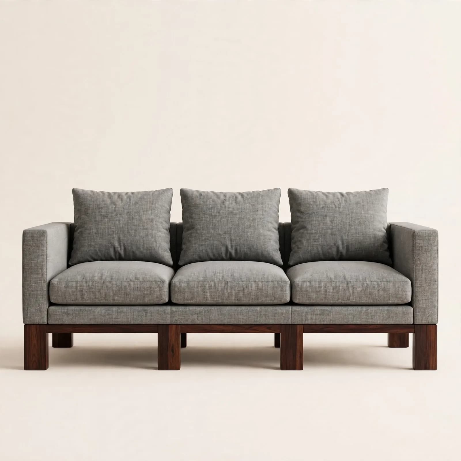 Trackarm Classic Sheesham Wood 3 Seater Sofa