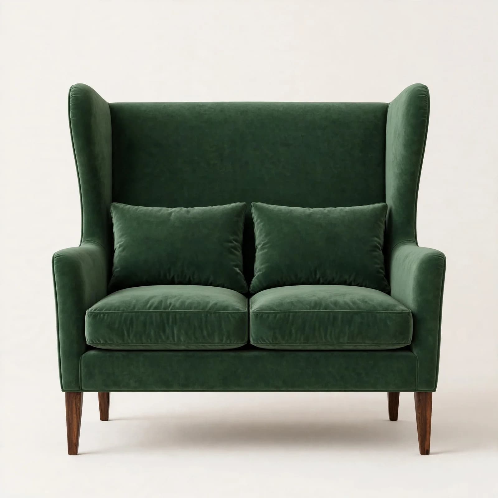 Wingback Designer Sheesham Wood 2 Seater Sofa