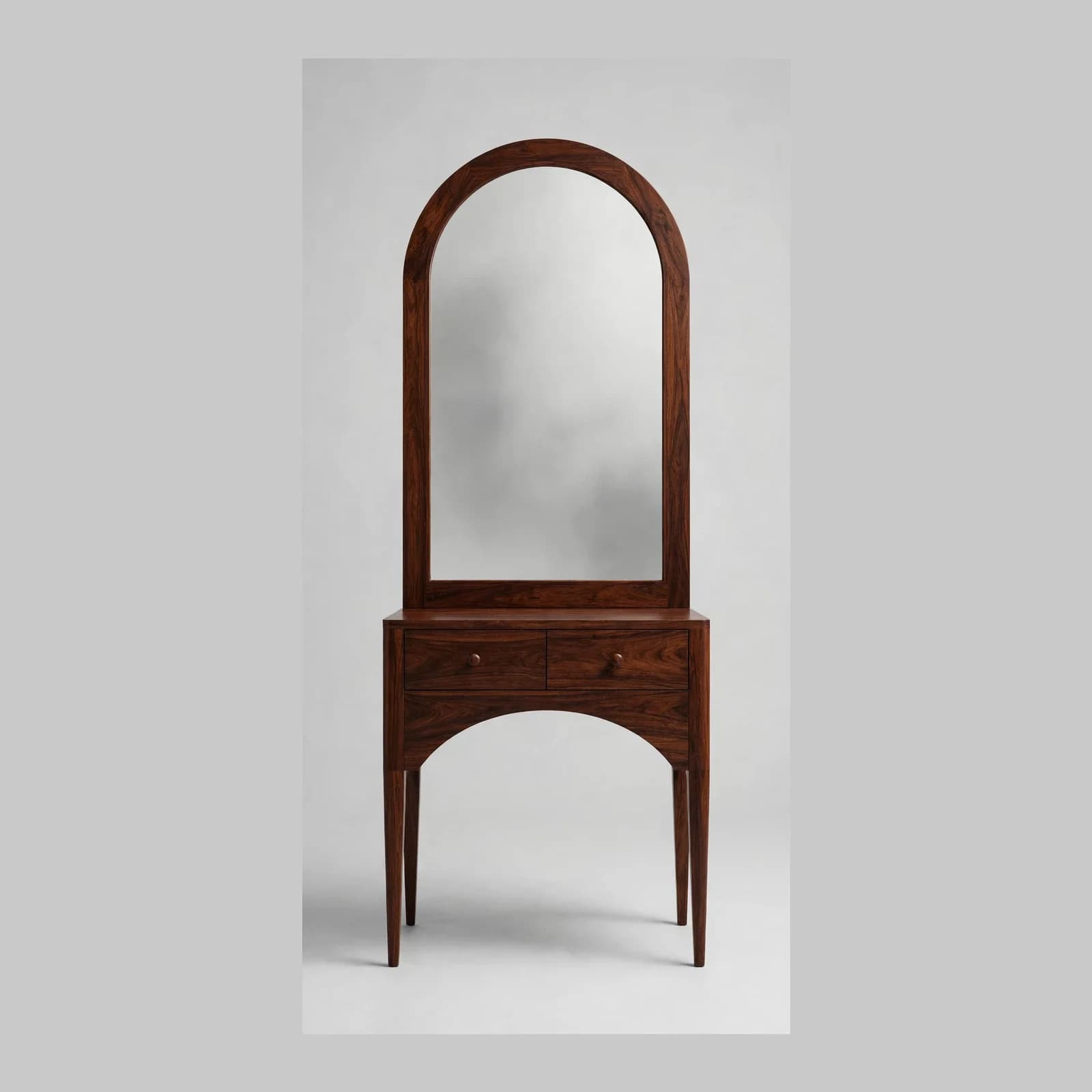 Arched Mirror Sheesham Wood Dressing Table