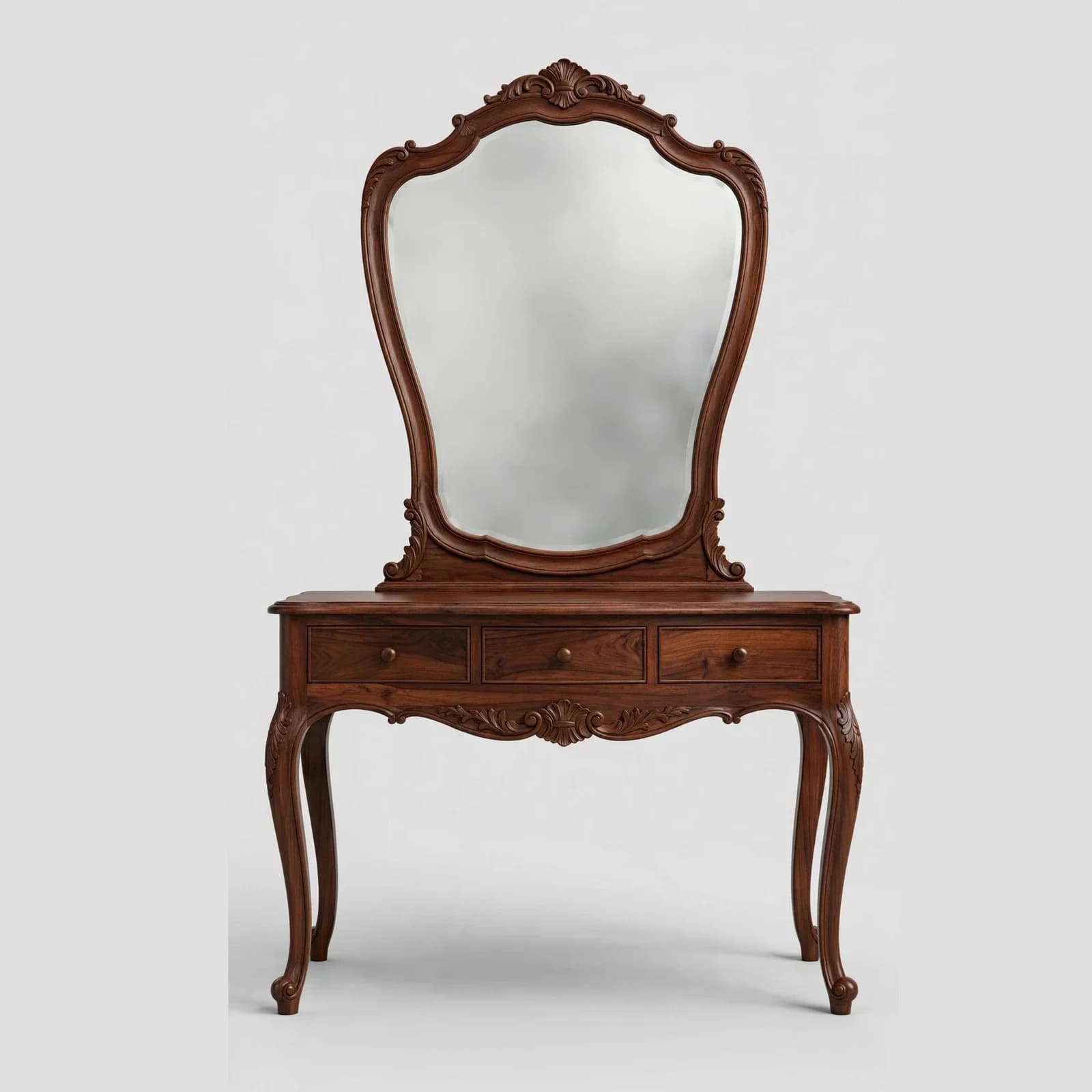 French Provincial Sheesham Wood Dressing Table