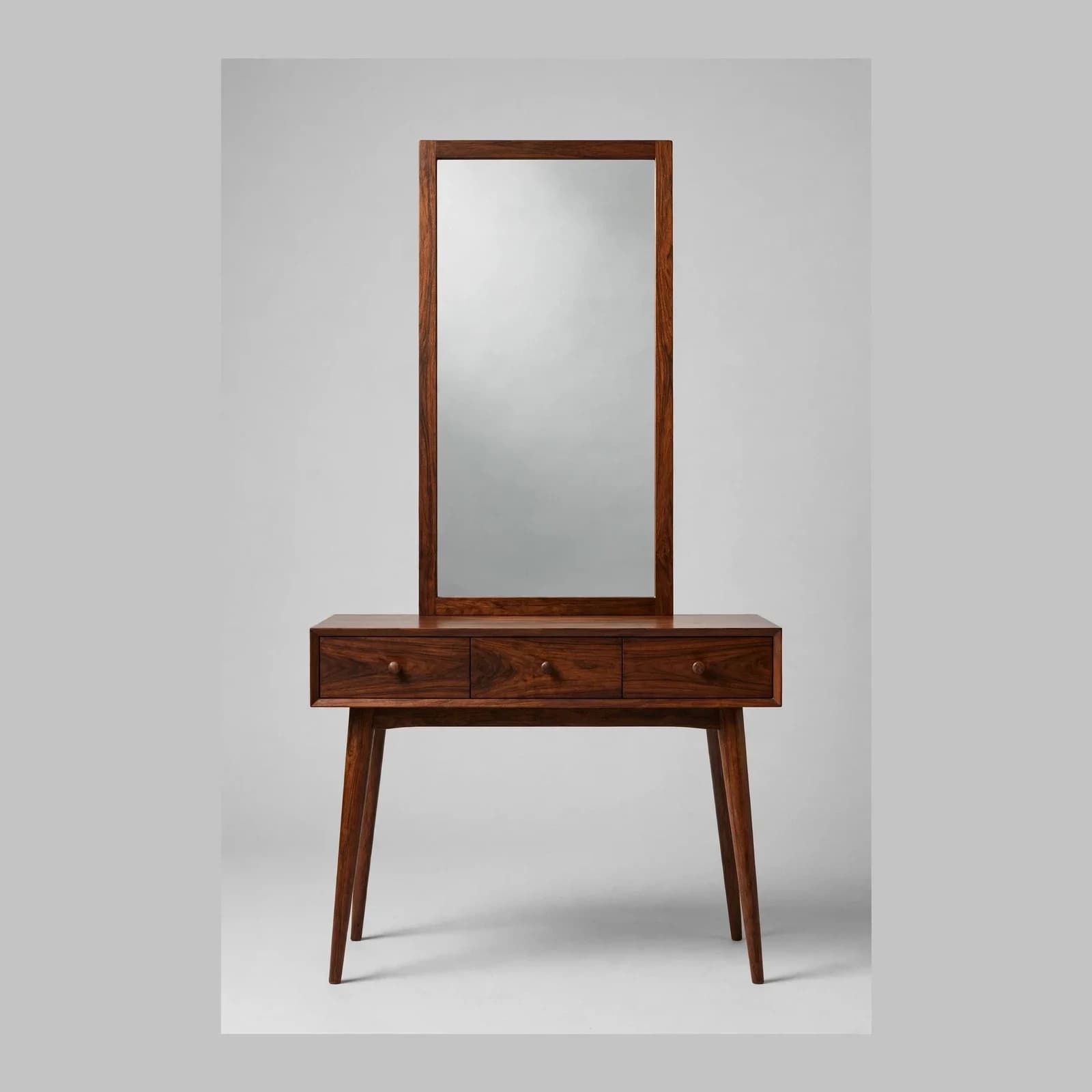 Mid-Century Sheesham Wood Dressing Table